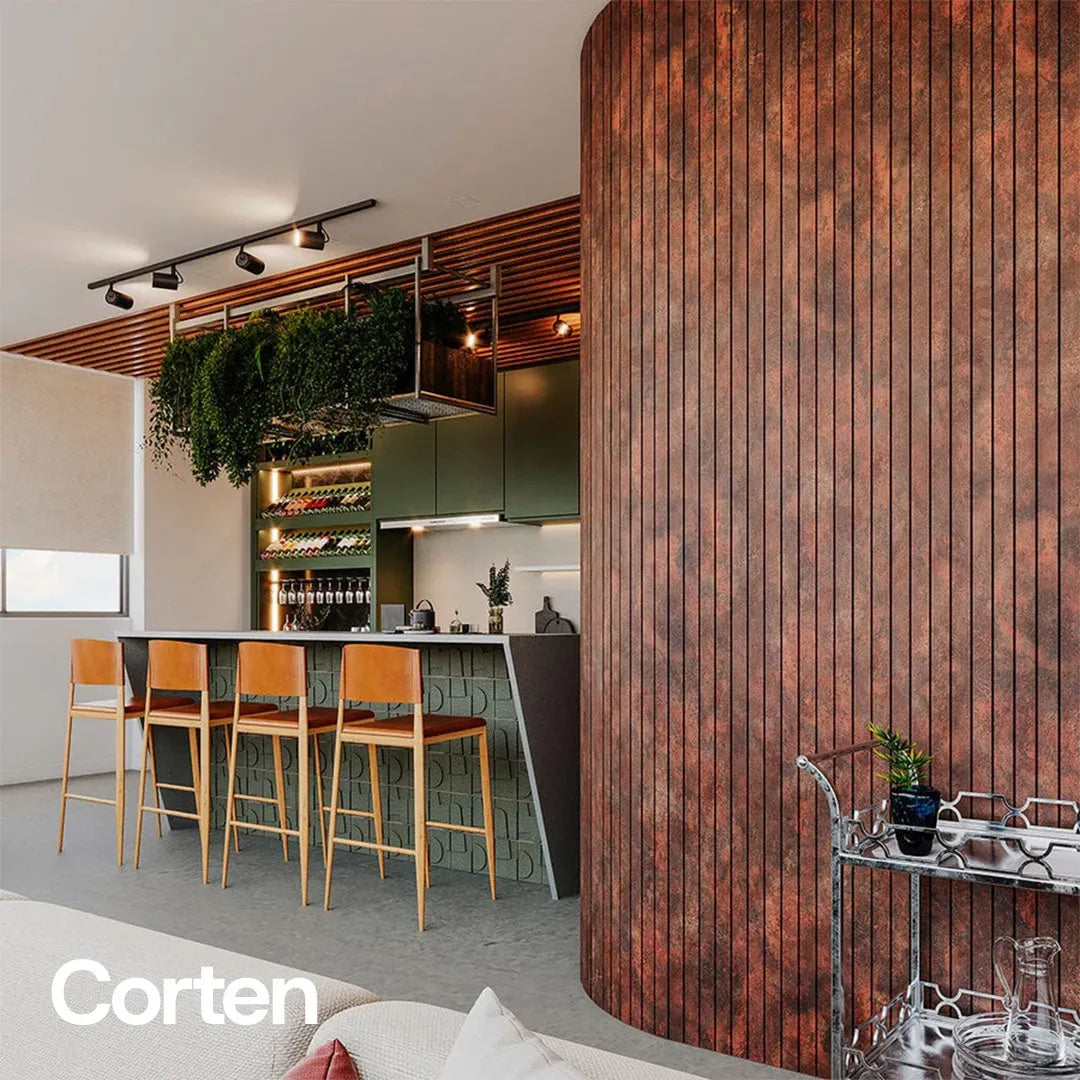 Peel & Stick Slatted Wall Panels Plus - DIY Wide Wood Look Decor