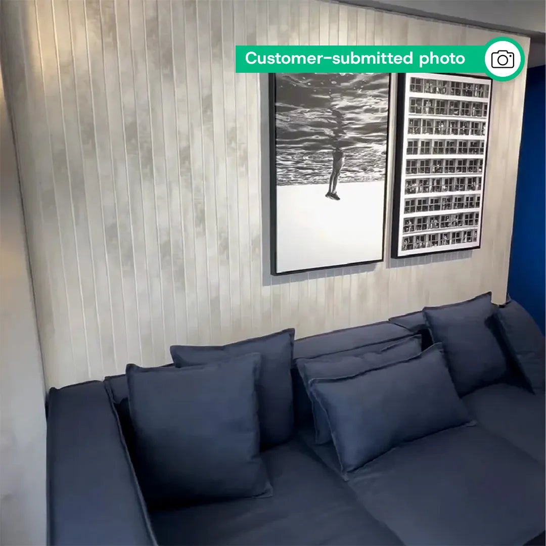 Peel & Stick Slatted Wall Panels Plus - DIY Wide Wood Look Decor