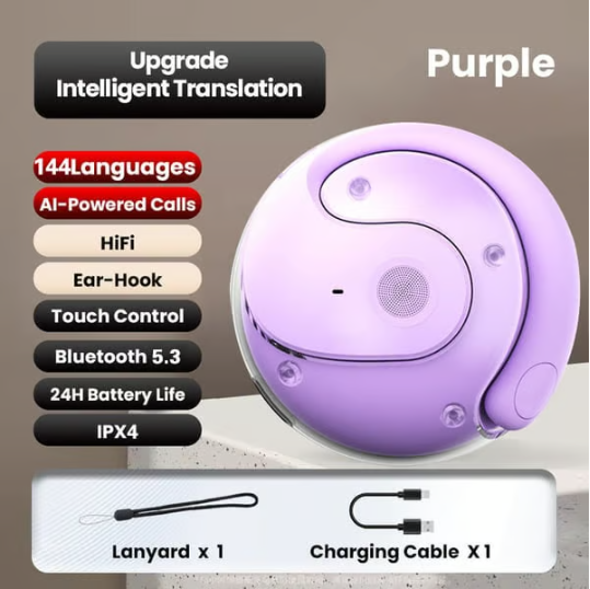 🏆#1 Best Seller💎AI Translation Wireless OWS Bluetooth5.4 Earphones (Fit iOS & Android)